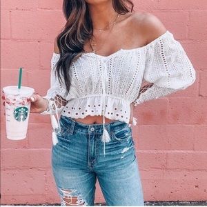 Goodnight macaroon beautiful crop top size small